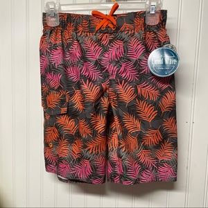 NWT Boys Size Medium (10-12) Tropical Swim trunks